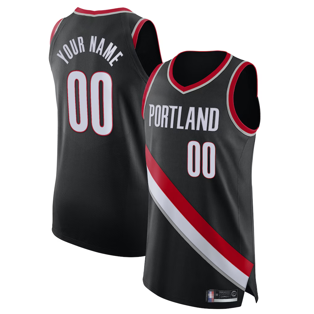 harde Custom PT.Blazers Black 2020-2021 Authentic Jerseys - Icon Edition