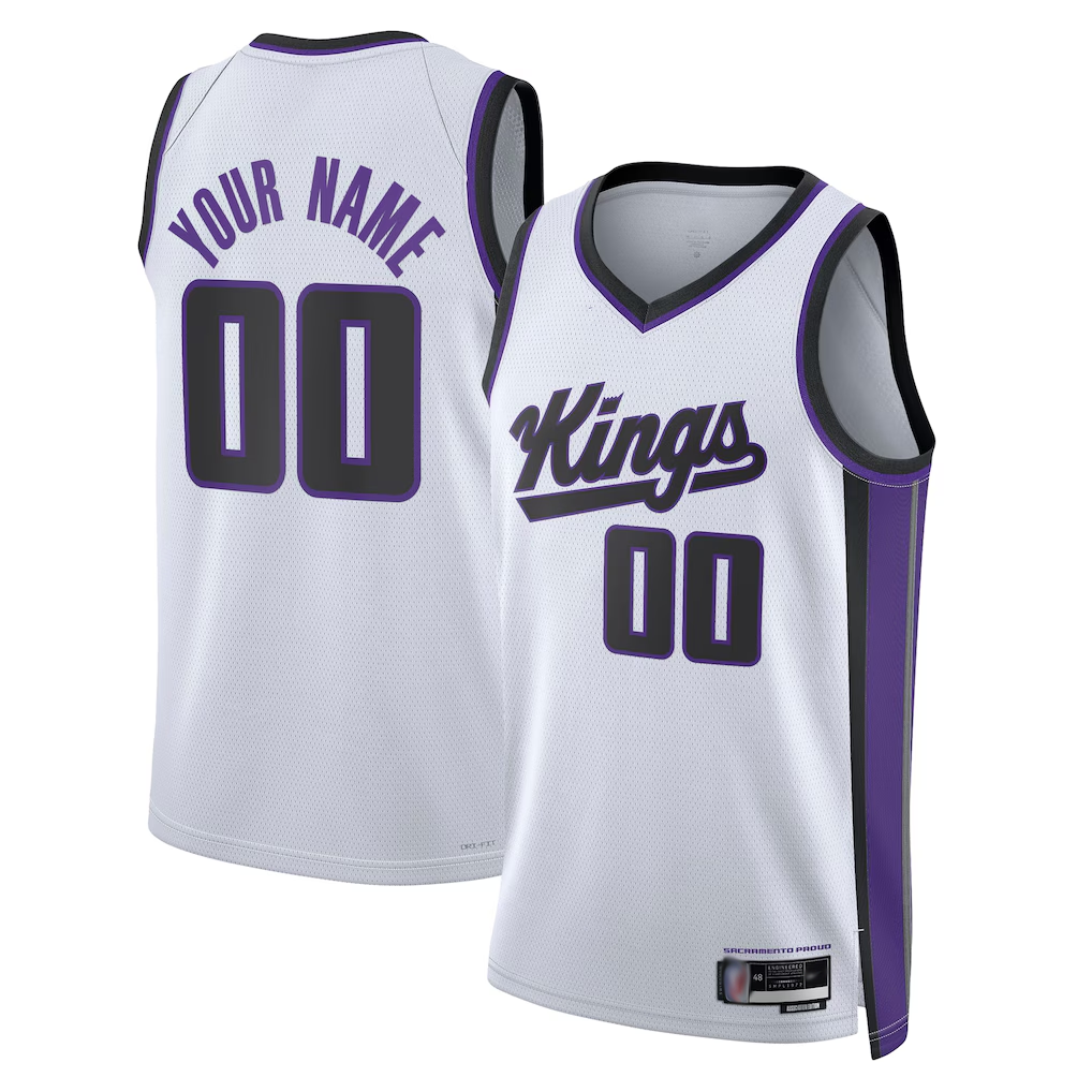 harde Custom S.Kings White Swingman Jerseys - Association Edition
