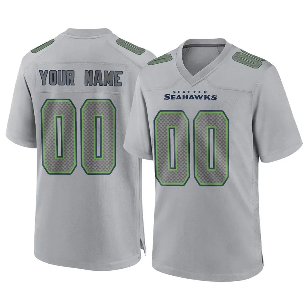 harde Custom S.Seahawks Gray Atmosphere Fashion Home Game Any Name & Numbers Stitched Jerseys