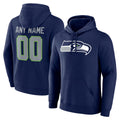 harde Custom S.Seahawks Navy Pullover Hoodies Game Any Name & Numbers Stitched Jerseys