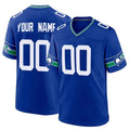 harde Custom S.Seahawks Royal Throwback Home Game Any Name & Numbers Stitched Jerseys