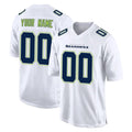 harde Custom S.Seahawks White Tundra Fashion Home Game Any Name & Numbers Stitched Jerseys