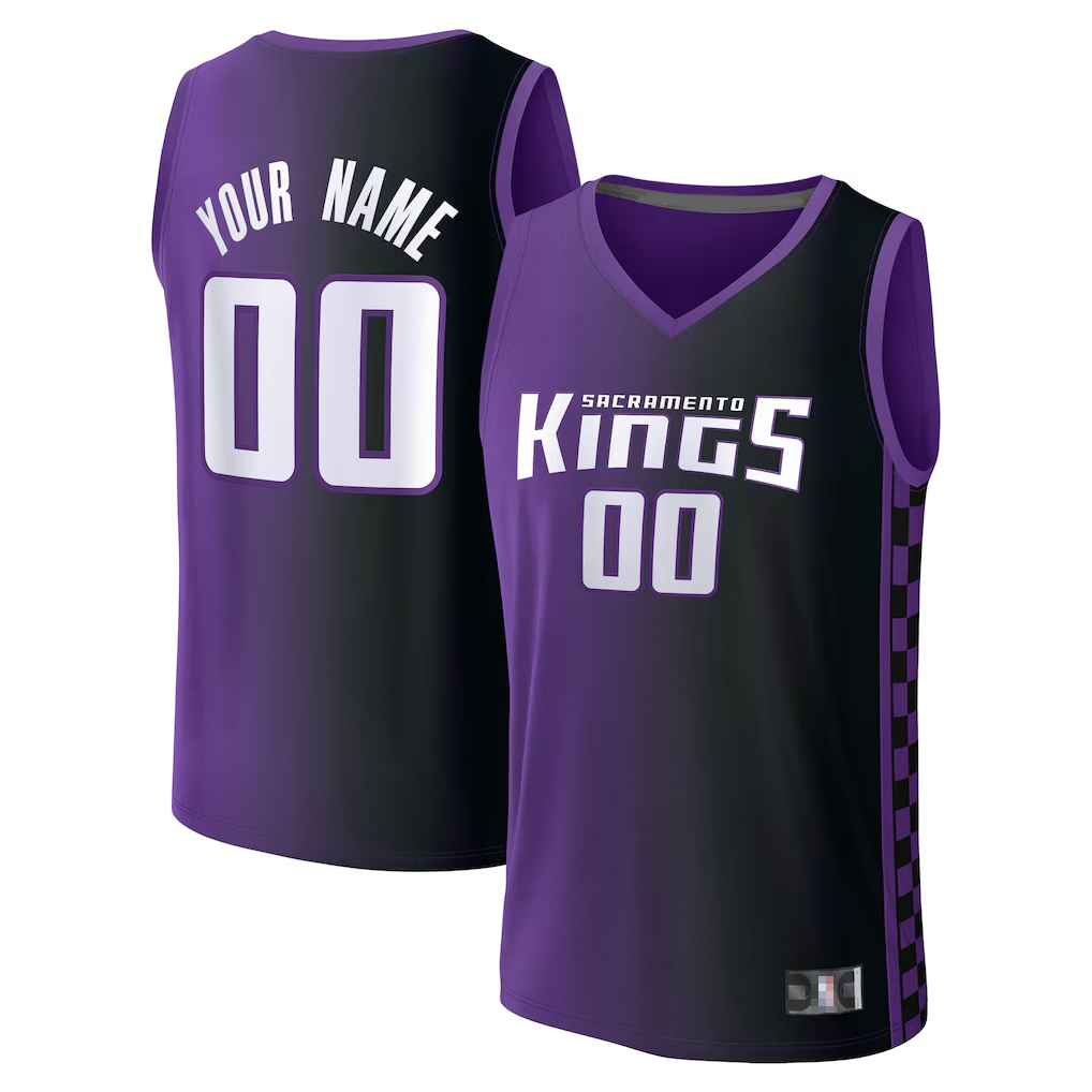 harde Custom S.kings Fanatics Purple Fast Break Jerseys - Statement Edition