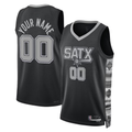harde Custom SA.Spurs Black 2022-2023 Swingman Jerseys - Statement Edition