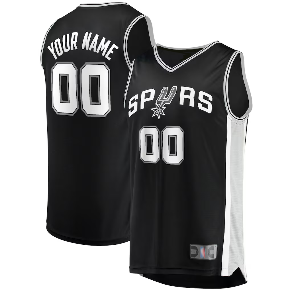 harde Custom SA.Spurs Fanatics Black Fast Break Replica Jerseys - Icon Edition