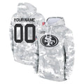 harde Custom SF.49ers Arctic Camo Limited Salute to Service Pullover Hoodies Game Any Name & Numbers Stitched Jerseys