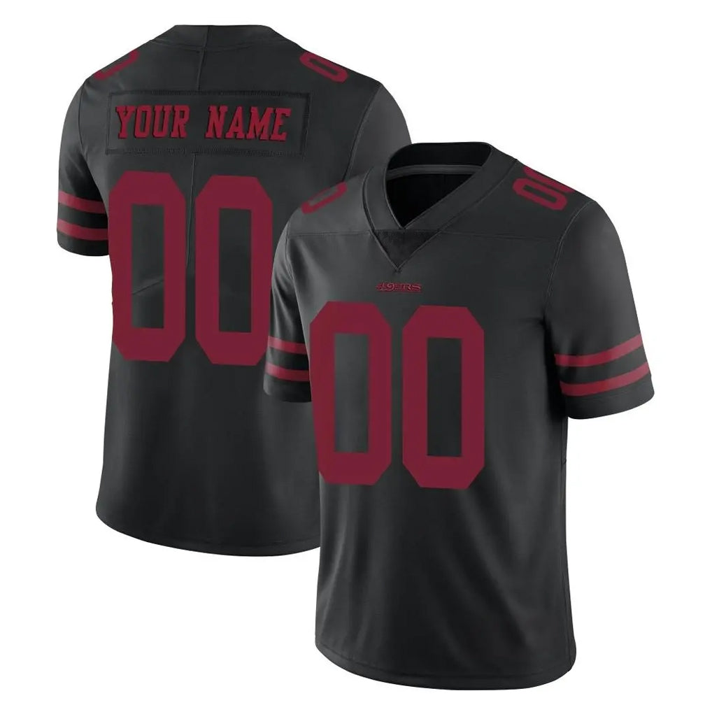 harde Custom SF.49ers Black Alternate Limited Vapor Untouchable Home Game Any Name & Numbers Stitched Jerseys