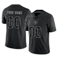 harde Custom SF.49ers Black Limited Reflective Home Game Any Name & Numbers Stitched Jerseys