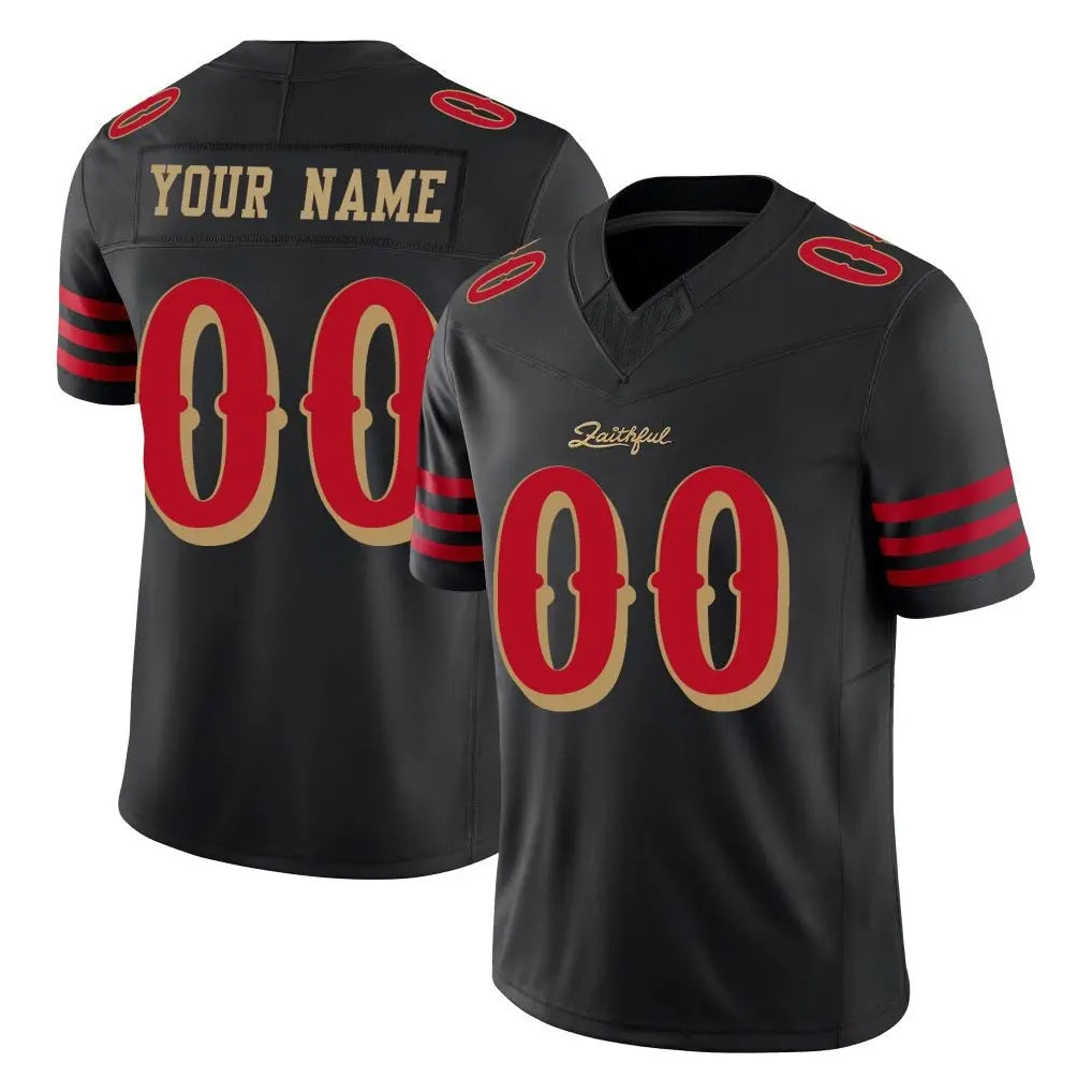 harde Custom SF.49ers Black Limited Rivalries Collection Home Game Any Name & Numbers Stitched Jerseys