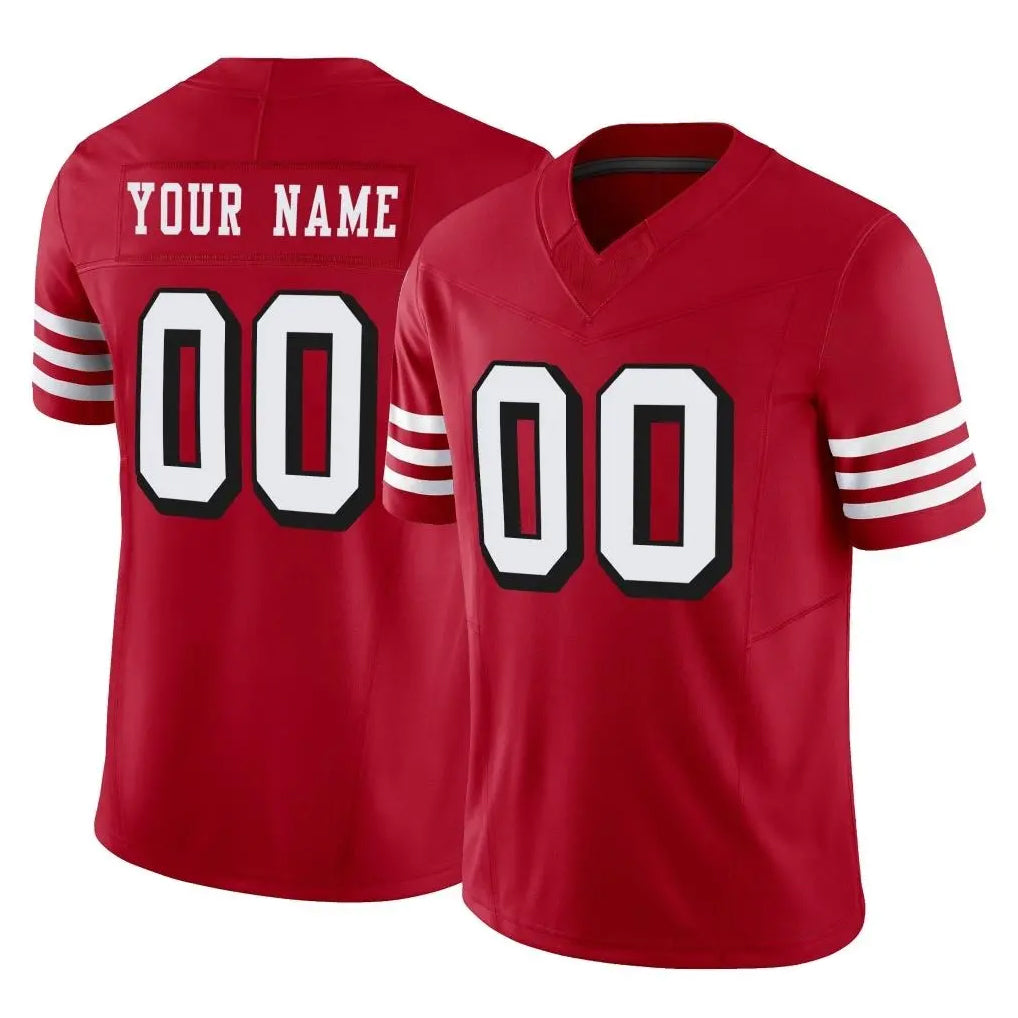 harde Custom SF.49ers Red Limited Alternate Vapor F.U.S.E. Home Game Any Name & Numbers Stitched Jerseys