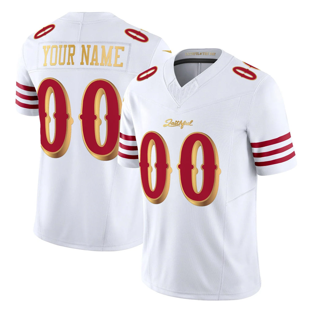harde Custom SF.49ers White 2025 Rivalries Collection Game Limited Any Name & Numbers Stitched Jerseys