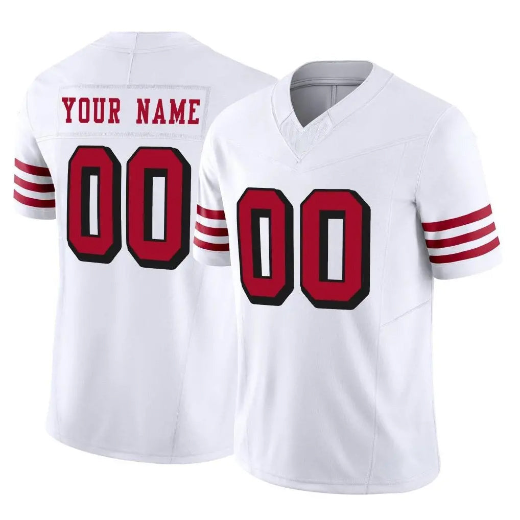 harde Custom SF.49ers White Limited Alternate Vapor F.U.S.E. Home Game Any Name & Numbers Stitched Jerseys