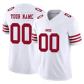 harde Custom SF.49ers White Limited Vapor F.U.S.E. Home Game Any Name & Numbers Stitched Jerseys