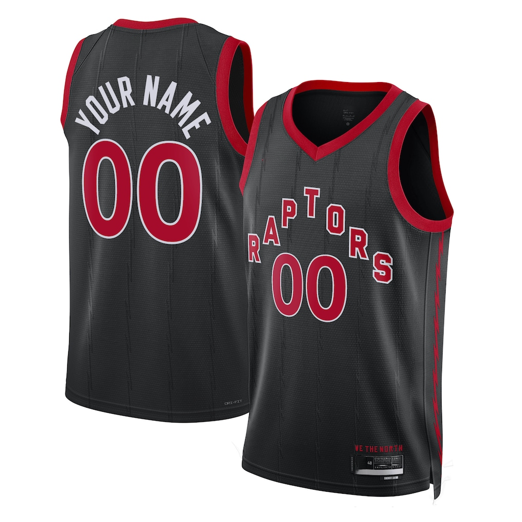 harde Custom T.Raptors Black 2022-23 Swingman Jerseys - Statement Edition