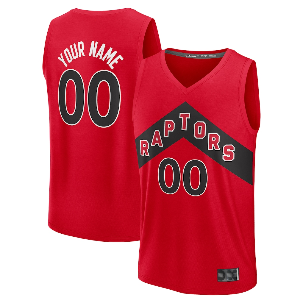 harde Custom T.Raptors Red Fast Break Jerseys - Icon Edition