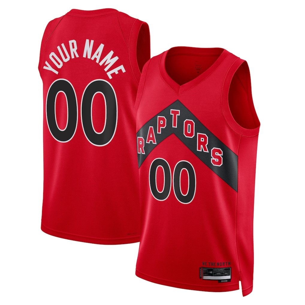 harde Custom T.Raptors Red Swingman Jerseys - Icon Edition