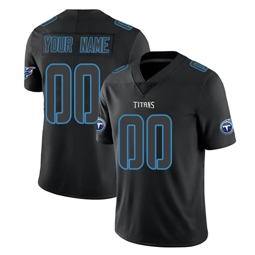 harde Custom T.Titans Black Impact Limited Home Game Any Name & Numbers Stitched Jerseys