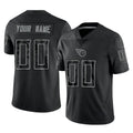 harde Custom T.Titans Black Limited Reflective Home Game Any Name & Numbers Stitched Jerseys