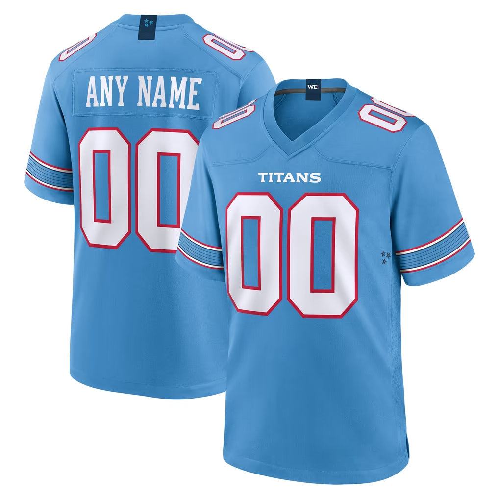 harde Custom T.Titans Light Blue 2026 Game Home Any Name & Numbers Stitched Jerseys