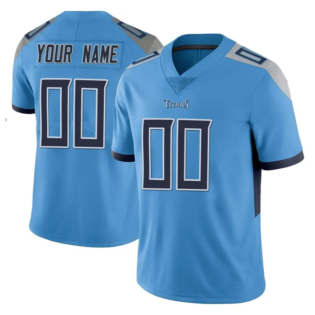 harde Custom T.Titans Light Blue Limited Vapor Untouchable Home Game Any Name & Numbers Stitched Jerseys