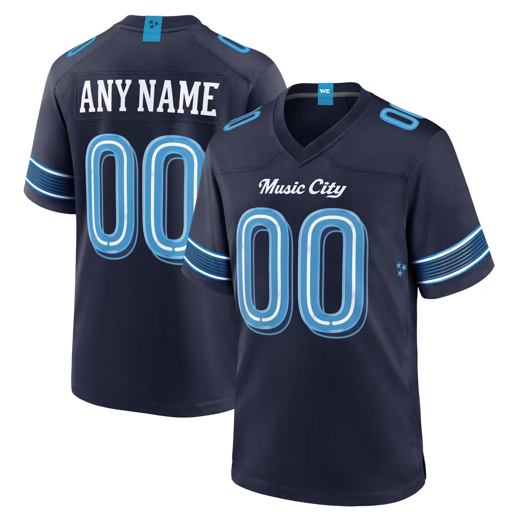 harde Custom T.Titans Navy 2026 Rivalries Collection Home Game Any Name & Numbers Stitched Jerseys