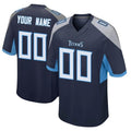 harde Custom T.Titans Navy Home Game Any Name & Numbers Stitched Jerseys