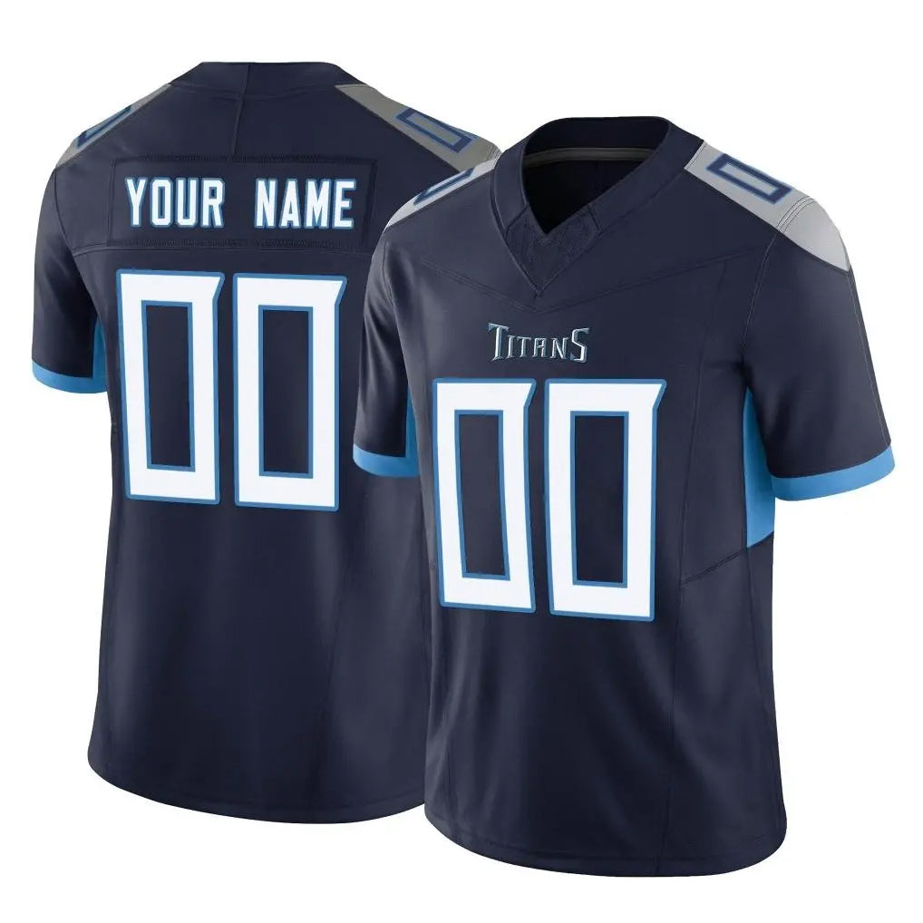 harde Custom T.Titans Navy Limited Vapor F.U.S.E. Home Game Any Name & Numbers Stitched Jerseys