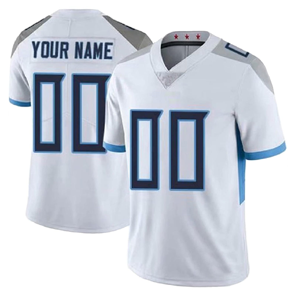 harde Custom T.Titans White 2025 Vapor Limited Home Game Any Name & Numbers Stitched Jerseys