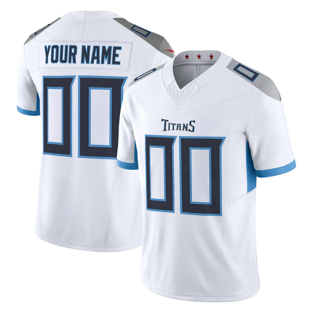 harde Custom T.Titans White Vapor F.U.S.E. Limited Home Game Any Name & Numbers Stitched Jerseys