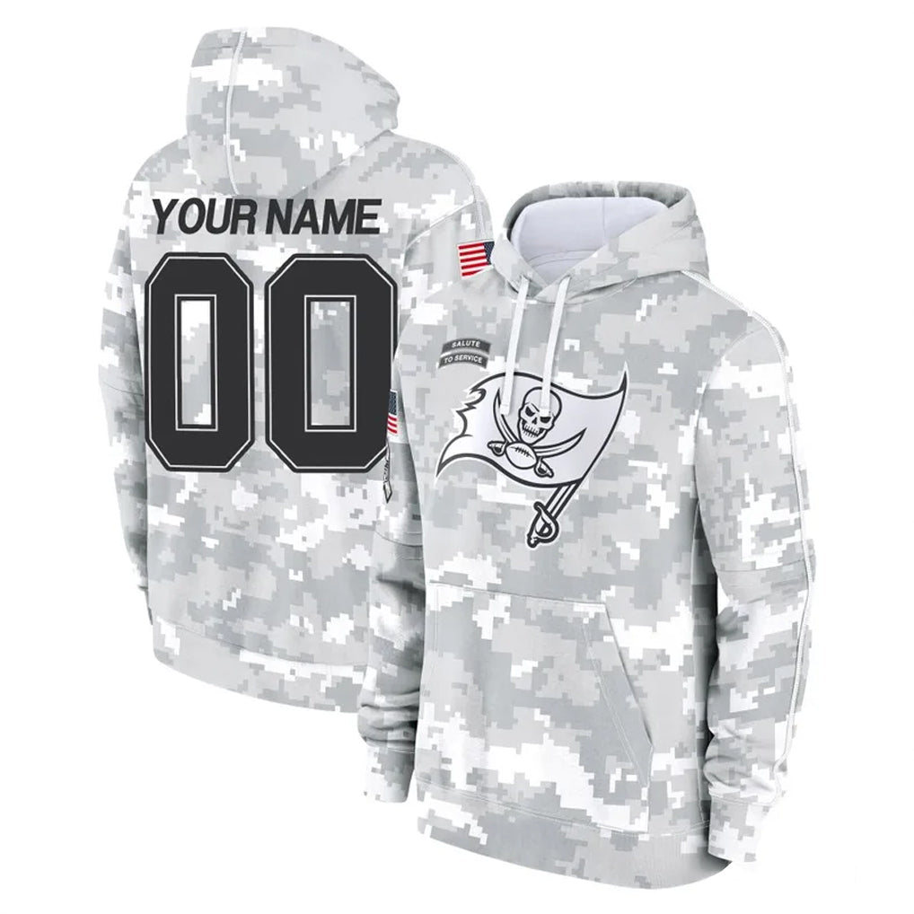 harde Custom TB.Buccaneers Arctic Camo Limited Salute to Service Pullover Hoodies Game Any Name & Numbers Stitched Jerseys