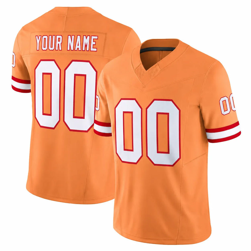 harde Custom TB.Buccaneers Orange Limited Vapor F.U.S.E. Home Game Any Name & Numbers Stitched Jerseys