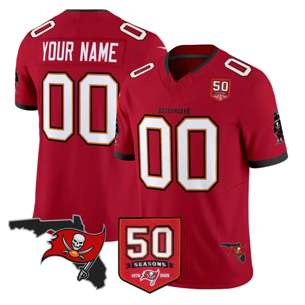 harde Custom TB.Buccaneers Red Limited 2026 Season Vapor F.U.S.E. Home Game Any Name & Numbers Stitched Jerseys