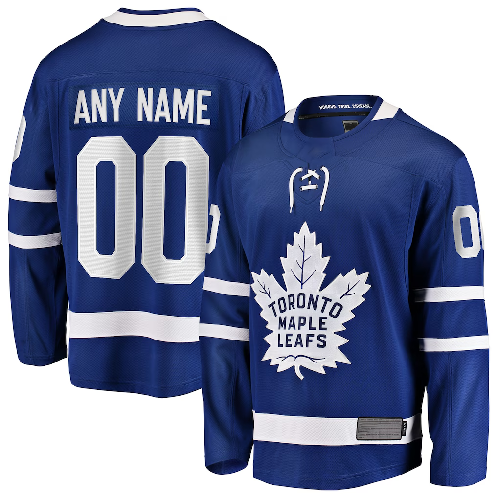 harde Custom T.Maple Leafs Blue Home Breakaway Jerseys