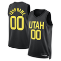 harde Custom U.Jazz Black 2022-2023 Swingman Jerseys- Statement Edition