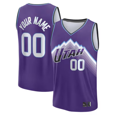 harde Custom U.Jazz Fanatics Purple Fast Break Replica Custom Jerseys - Icon Edition