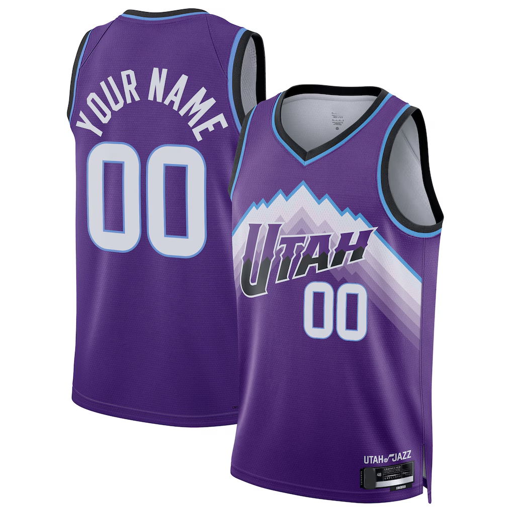 harde Custom U.Jazz Purple Swingman Jerseys - Icon Edition