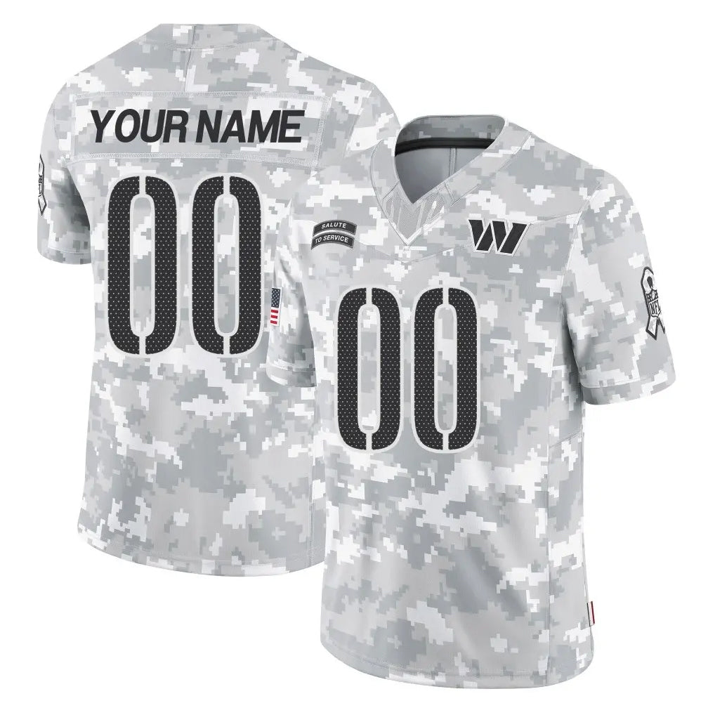 harde Custom W.Commanders Arctic Camo Limited Salute To Service Home Game Any Name & Numbers Stitched Jerseys
