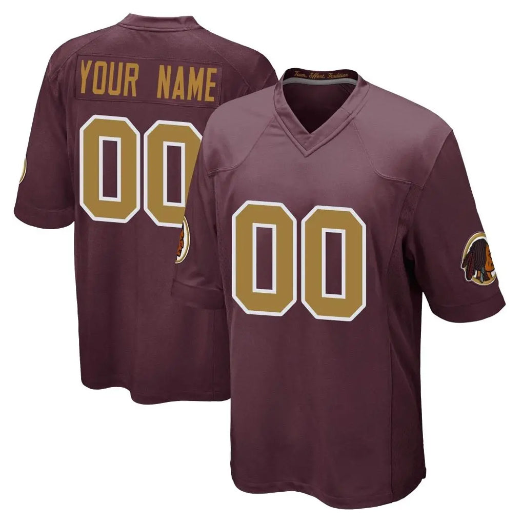 harde Custom W.Commanders Burgundy Alternate Home Game Any Name & Numbers Stitched Jerseys