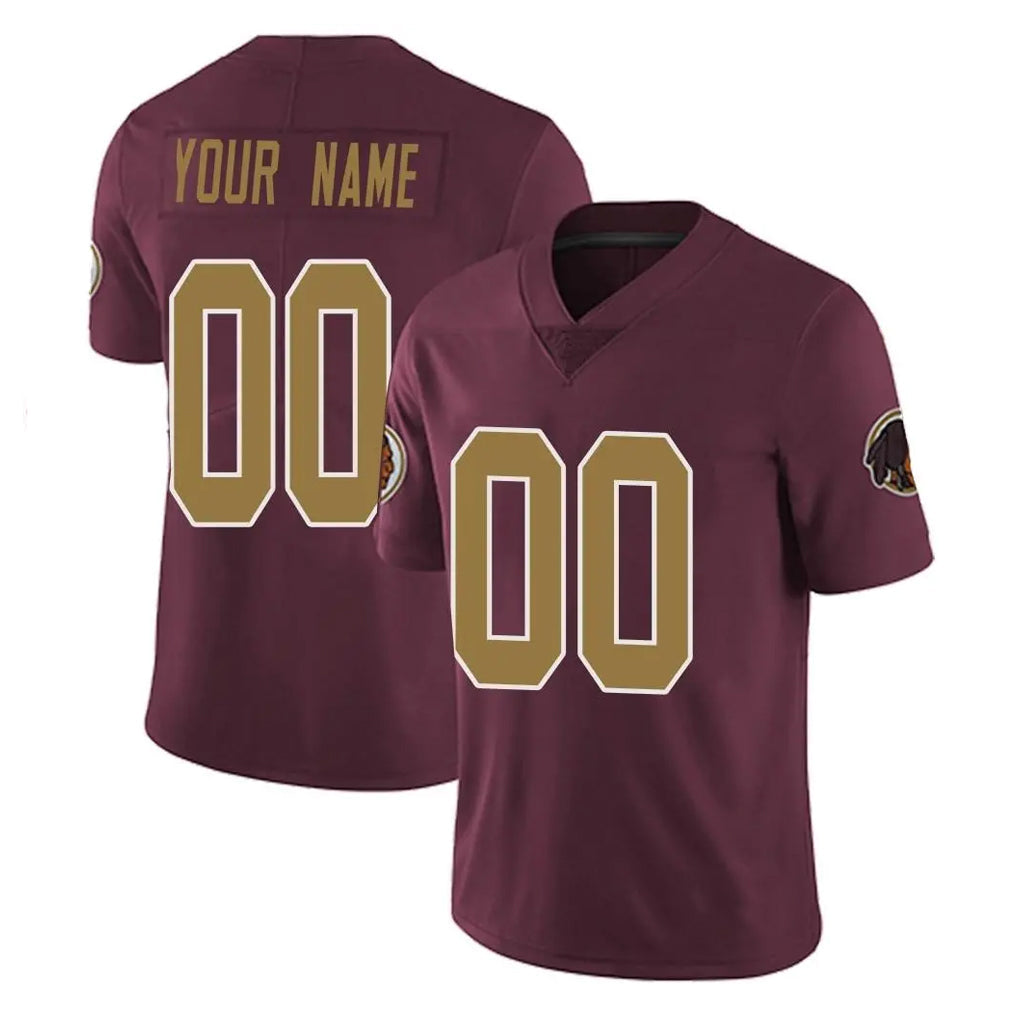 harde Custom W.Commanders Burgundy Alternate Vapor Untouchable Home Game Any Name & Numbers Stitched Jerseys