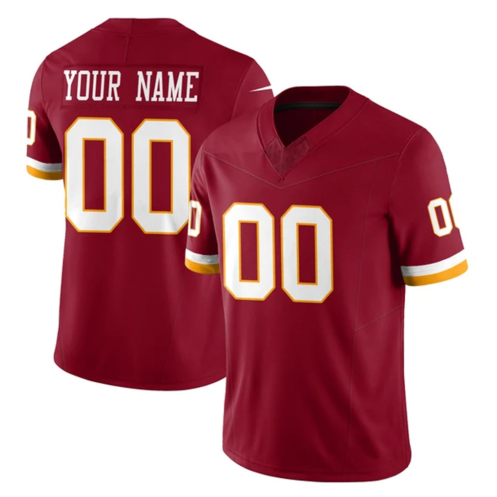 harde Custom W.Commanders Burgundy Limited Team Vapor F.U.S.E. Home Game Any Name & Numbers Stitched Jerseys