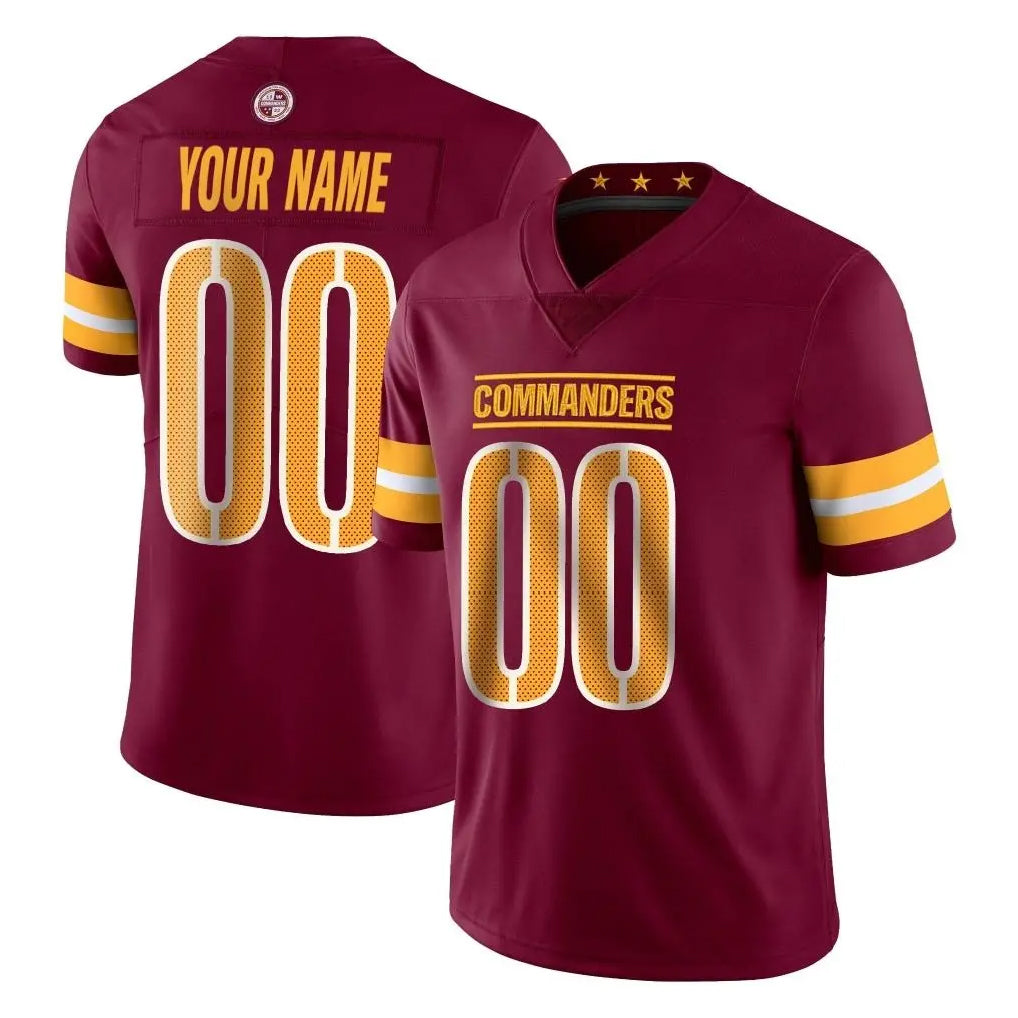 harde Custom W.Commanders Burgundy Limited Vapor Home Game Any Name & Numbers Stitched Jerseys