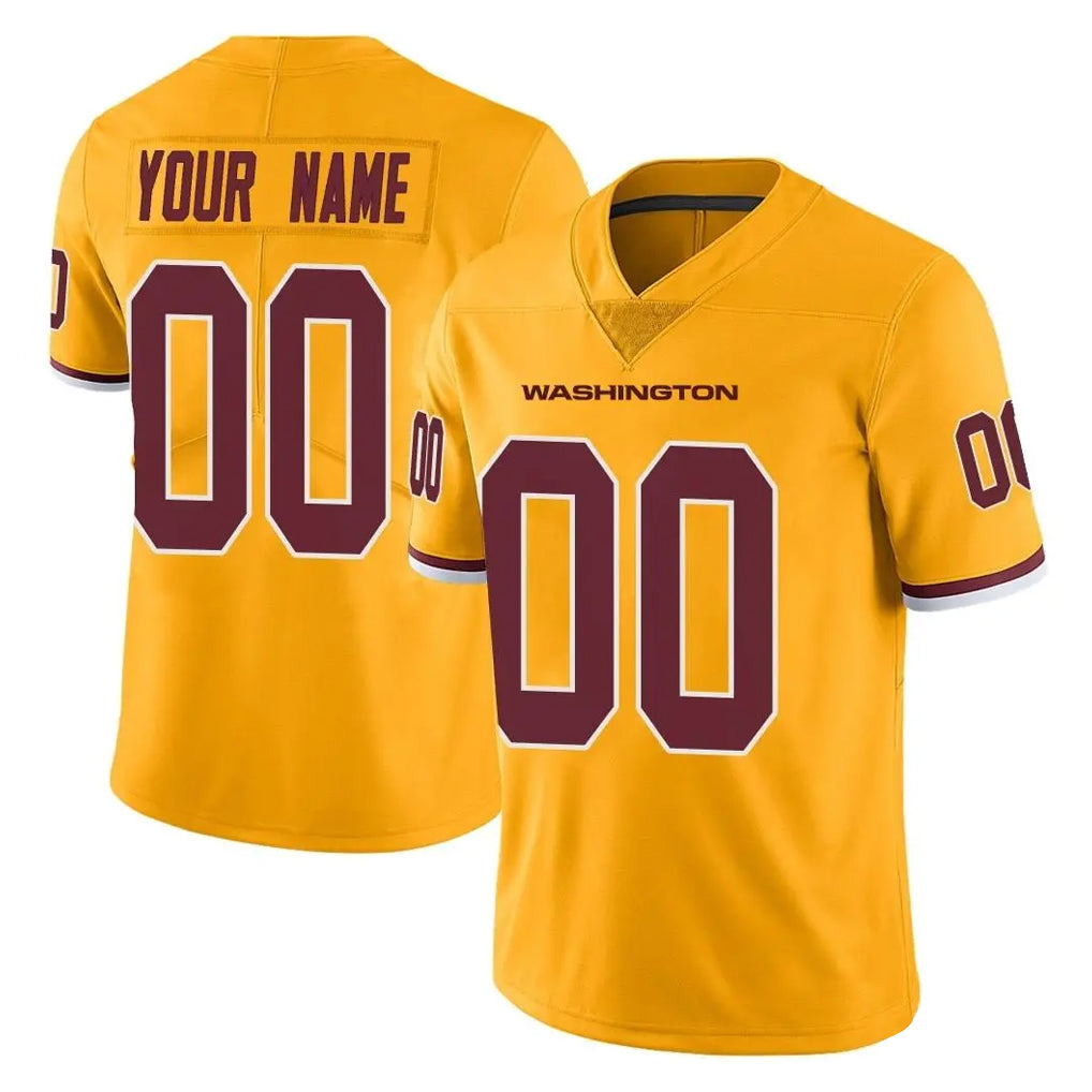 harde Custom W.Commanders Gold Limited Color Rush Home Game Any Name & Numbers Stitched Jerseys