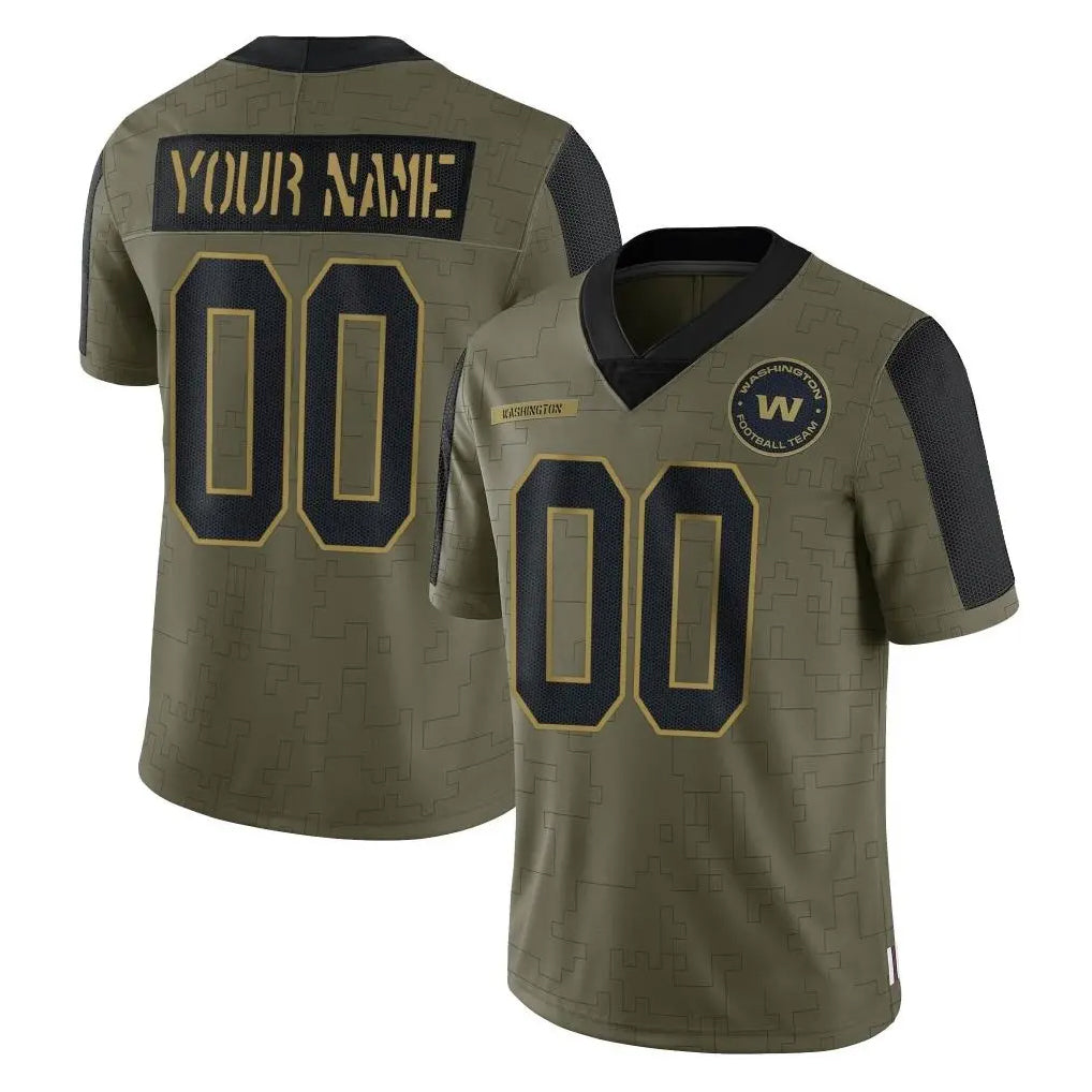harde Custom W.Commanders Olive Salute To Service Limited Game Any Name & Numbers Stitched Jerseys