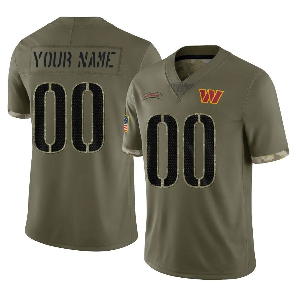 harde Custom W.Commanders Olive Salute To Service Limited Home Game Any Name & Numbers Stitched Jerseys