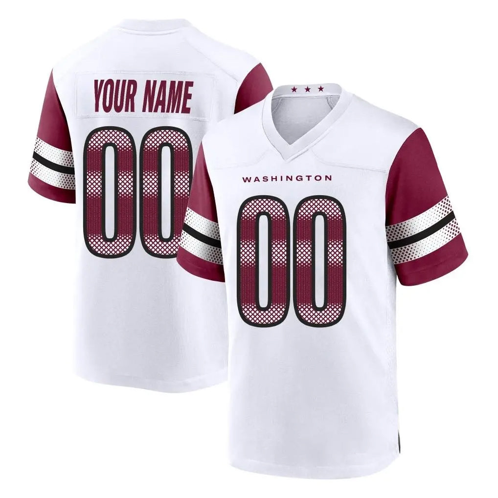 harde Custom W.Commanders White Game Home Any Name & Numbers Stitched Jerseys