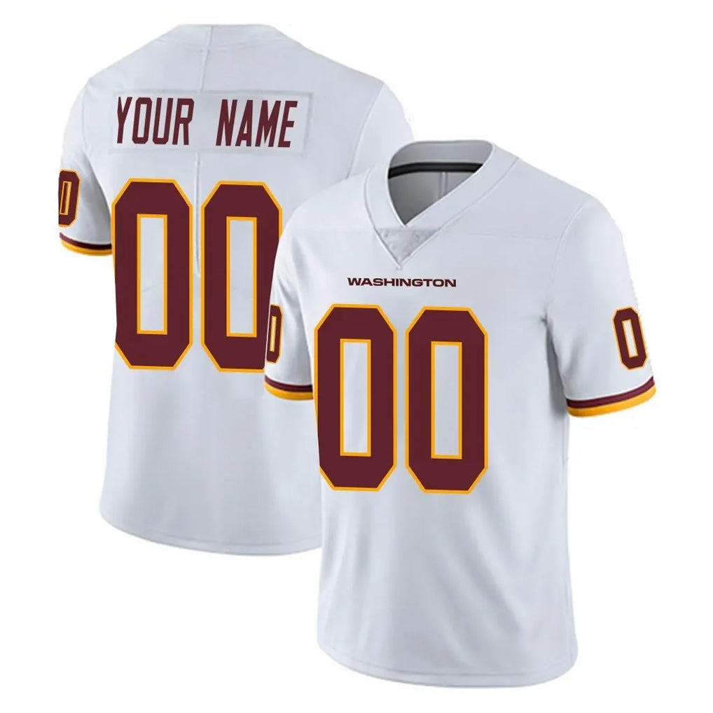 harde Custom W.Commanders White Limited Vapor Untouchable Home Game Any Name & Numbers Stitched Jerseys