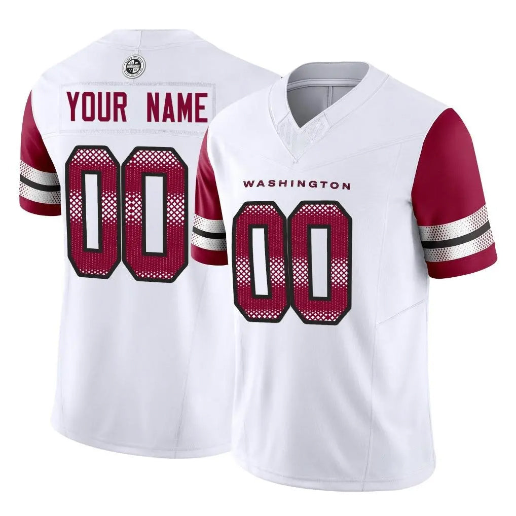 harde Custom W.Commanders White Vapor F.U.S.E. Limited Home Game Any Name & Numbers Stitched Jerseys