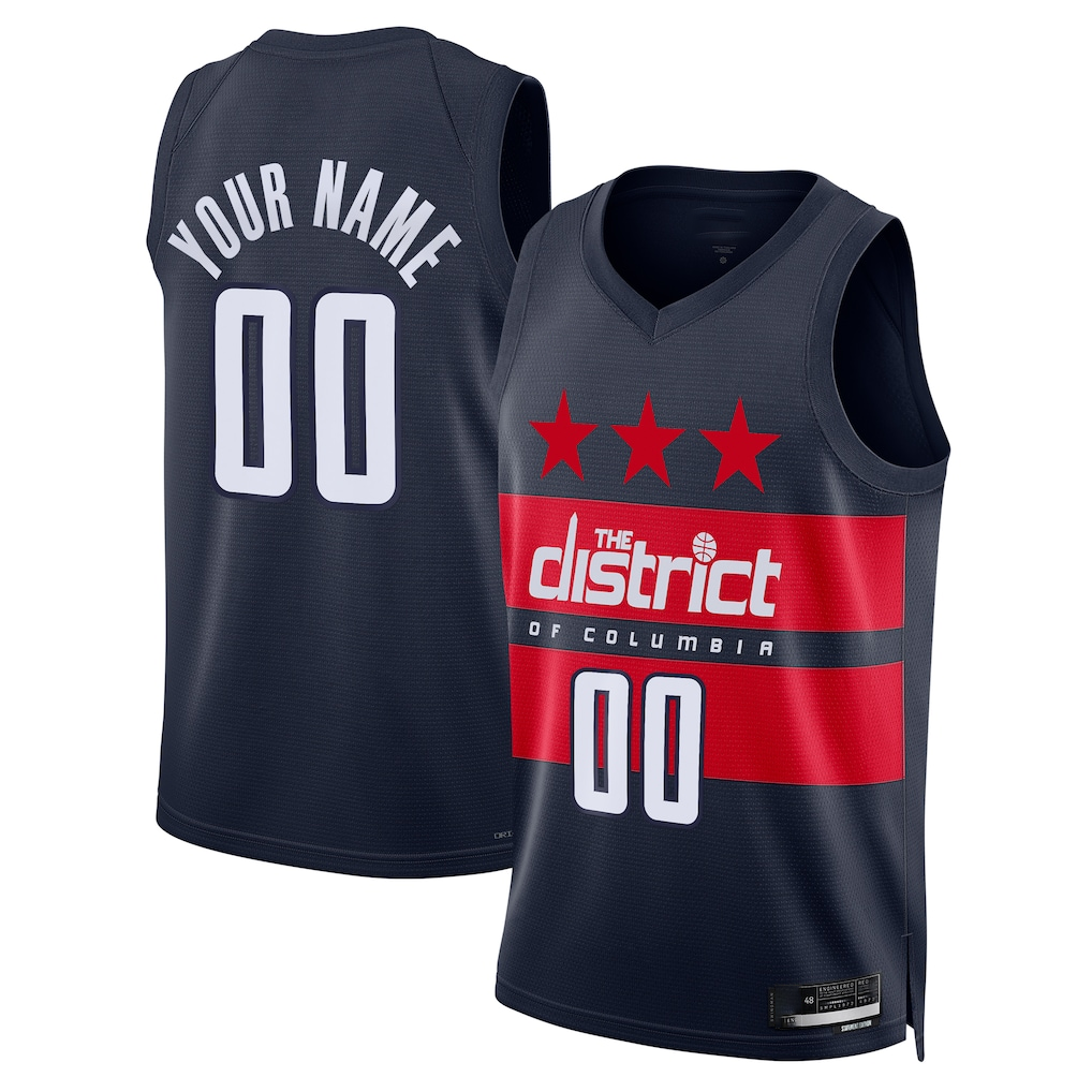 harde Custom W.Wizards Navy 2024-25 Swingman Jerseys - Statement Edition