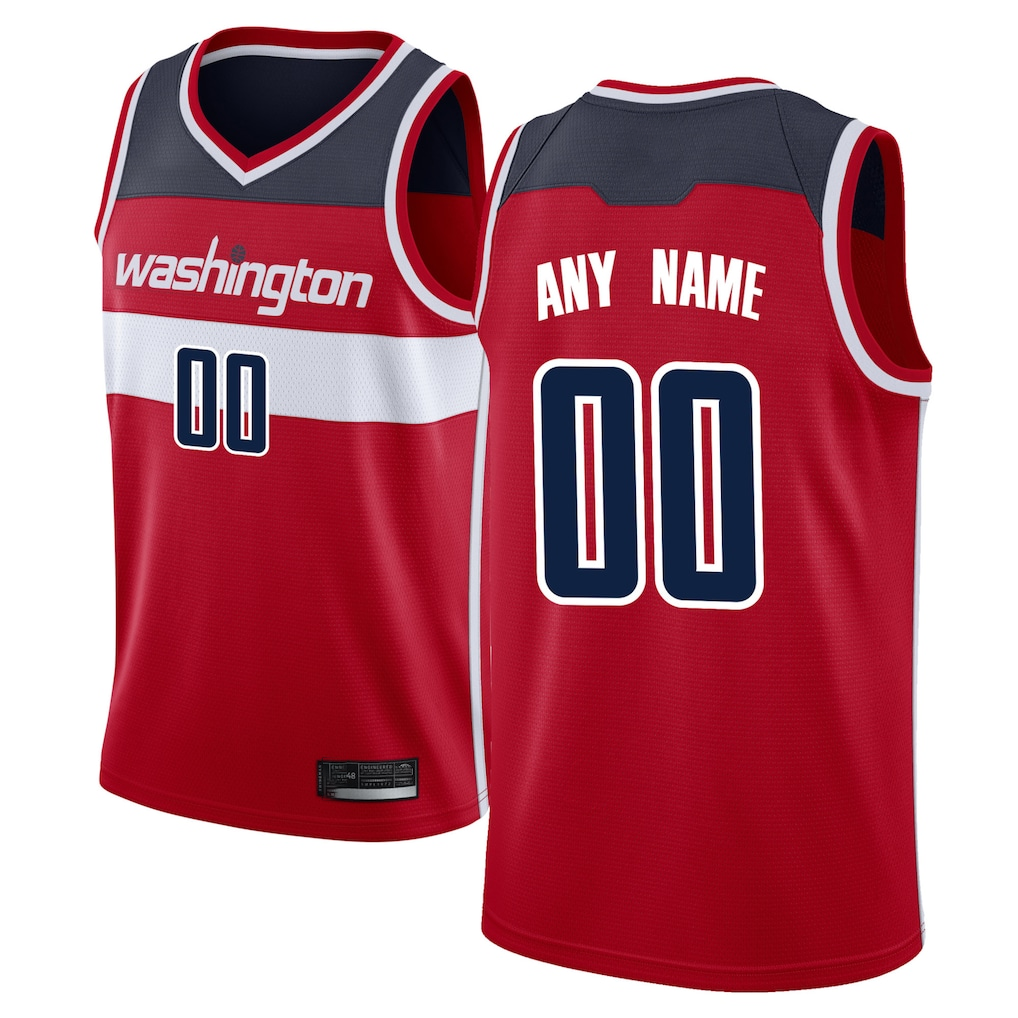 harde Custom W.Wizards Red Swingman Jerseys - Icon Edition