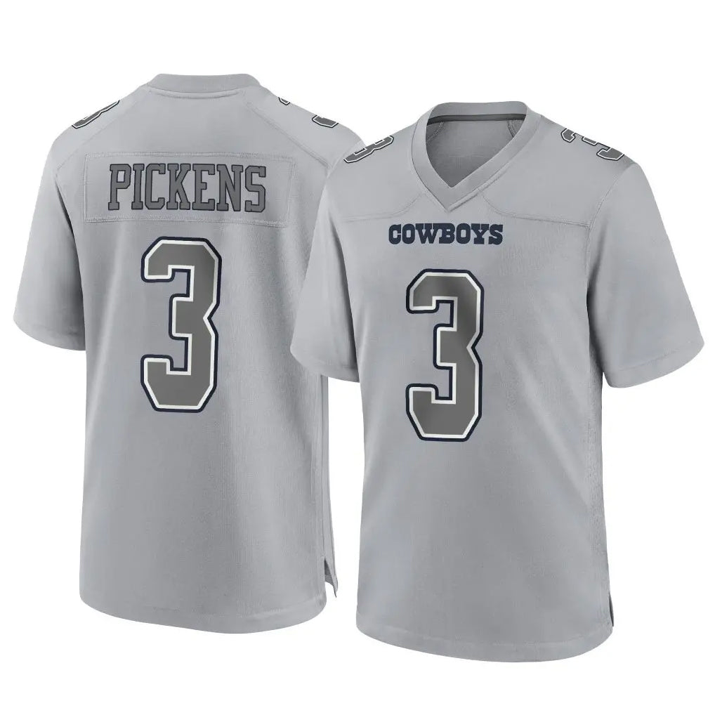 harde D.Cowboys #3 George Pickens Player Gray Atmosphere Fashion Home Game Stitched Jerseys